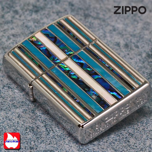 ZIPPO/シェルマルチ　ストライプ　SV　シルバーメッキ　天然貝貼り　SHELL-MS-SV画像5
