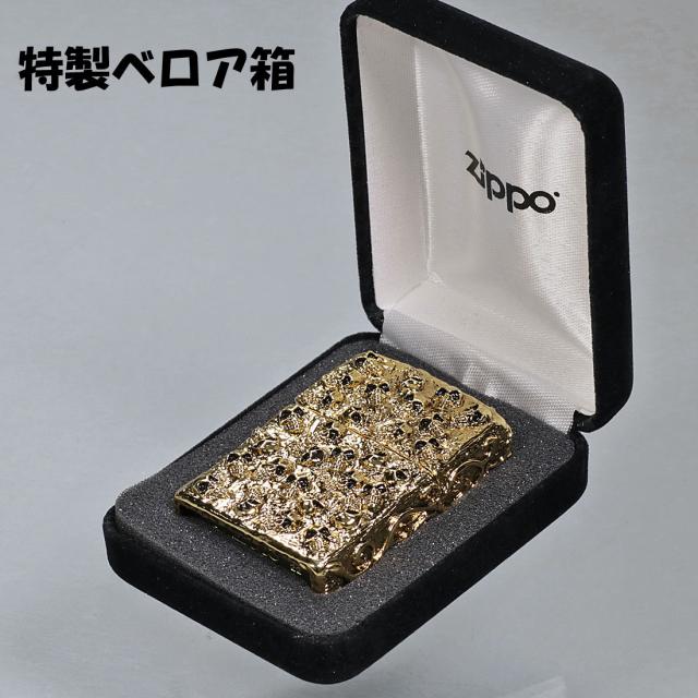 ZIPPO/ スカルジャケットGI 金イブシ　ゴールドユニット画像5
