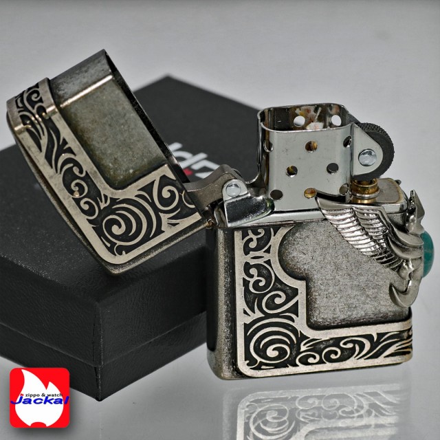 zippo(ジッポーライター)ストーンウィングメタルジッポー