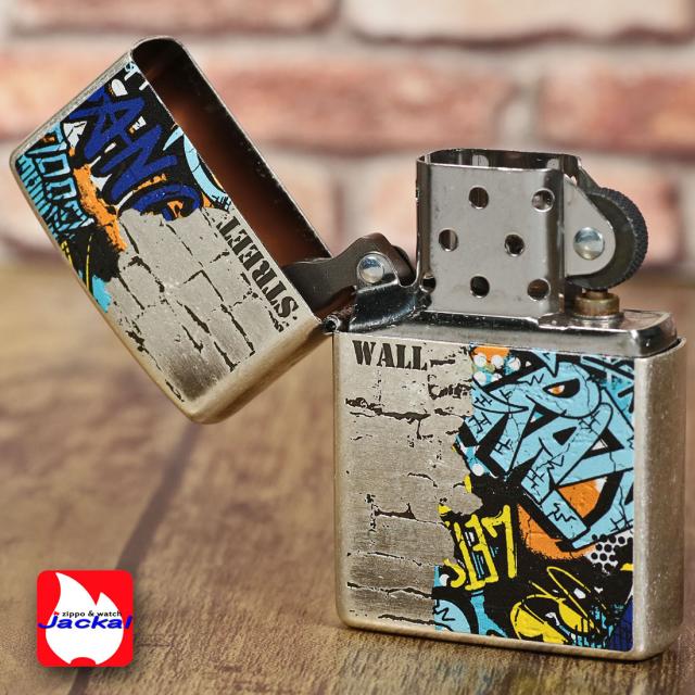ZIPPO/ストリート　ウォール　オイルライター　銀バレル　インクジェット印刷　エッチング　SW-KA 画像4