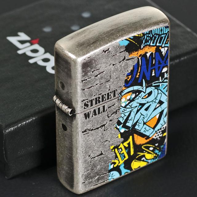 ZIPPO/ストリート　ウォール　オイルライター　銀バレル　インクジェット印刷　エッチング　SW-KA 画像5