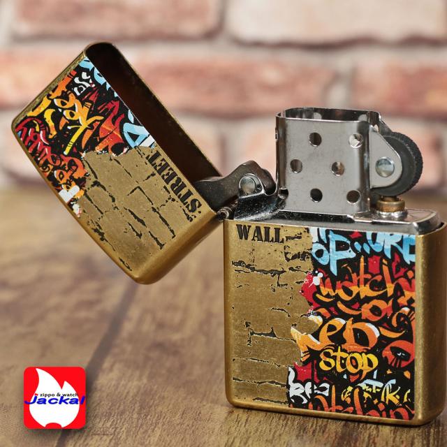 ZIPPO/ストリート　ウォール　オイルライター　真鍮バレル　インクジェット印刷　エッチング　SW-KB画像4