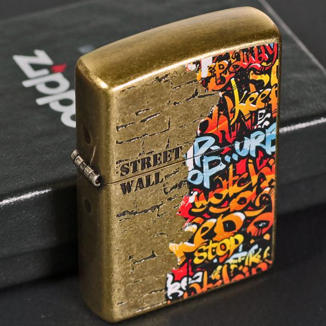 ZIPPO/ストリート　ウォール　オイルライター　真鍮バレル　インクジェット印刷　エッチング　SW-KB画像5