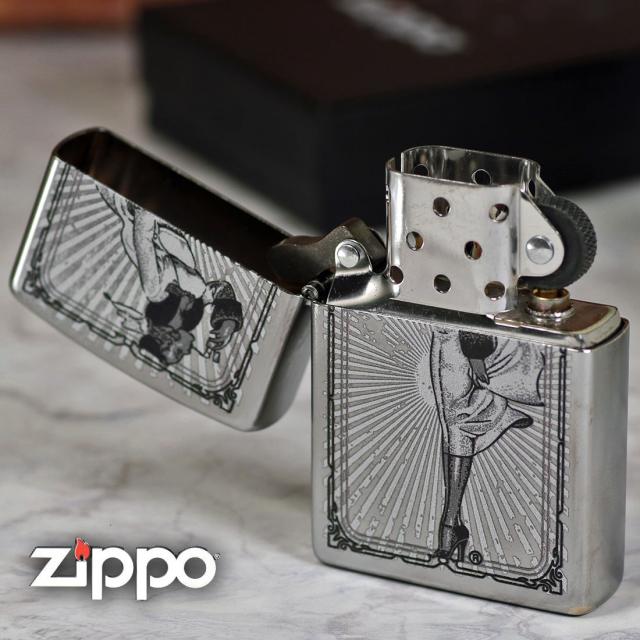 ZIPPO/Vintage Girl Frame　ビンテージガール フレーム Windy　ウインディ 2023モデル ストリートクローム  Z207-104633画像5