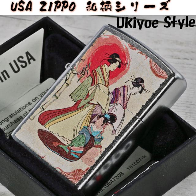 ZIPPO/USA ZIPPO　和柄シリーズ　浮世絵　　Ukiyoe Style　ストリートクローム　プリント加工　Z207-107671画像2