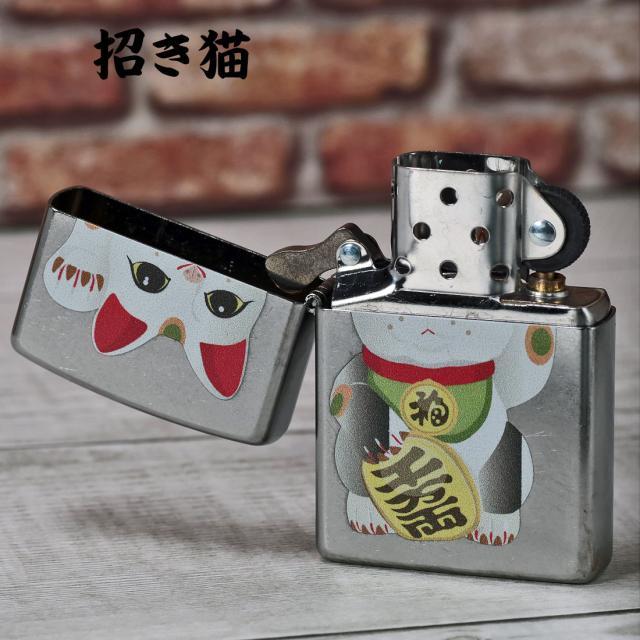 ZIPPO/USA ZIPPO　和柄シリーズ　招き猫　Maneki Neko　ストリートクローム　プリント加工 Z207-107672画像4