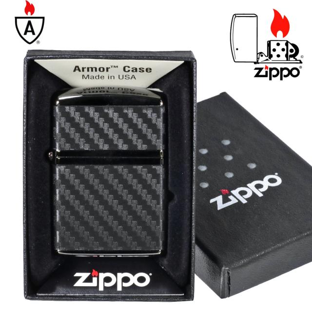 ZIPPO/armor アーマー カーボンシリーズ CARBON SERIES 黒ニッケル エッチング 162BK-CARBON画像4