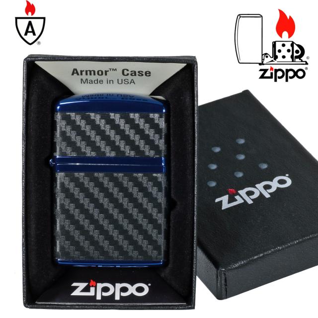 ZIPPO/armor アーマー カーボンシリーズ CARBON SERIES ブルーイオン エッチング 162BL-CARBON画像4