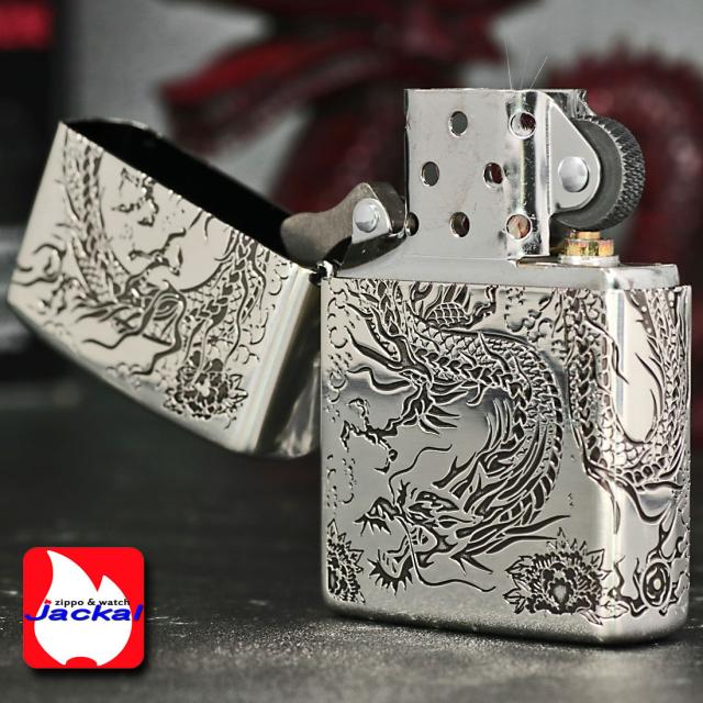 ZIPPO/2面龍 銀イブシ　2面連続エッチング　シルバーいぶし　竜　ドラゴン 2MENRYU-SV画像5