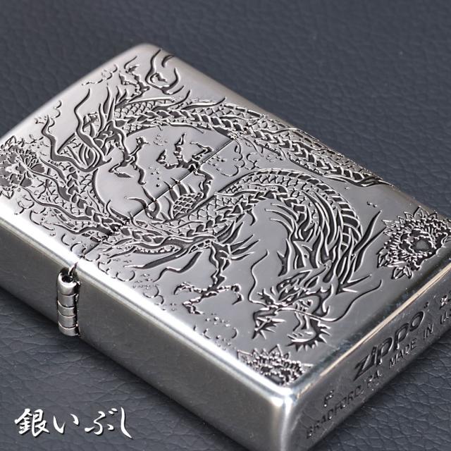ZIPPO/2面龍 銀イブシ　2面連続エッチング　シルバーいぶし　竜　ドラゴン 2MENRYU-SV画像6