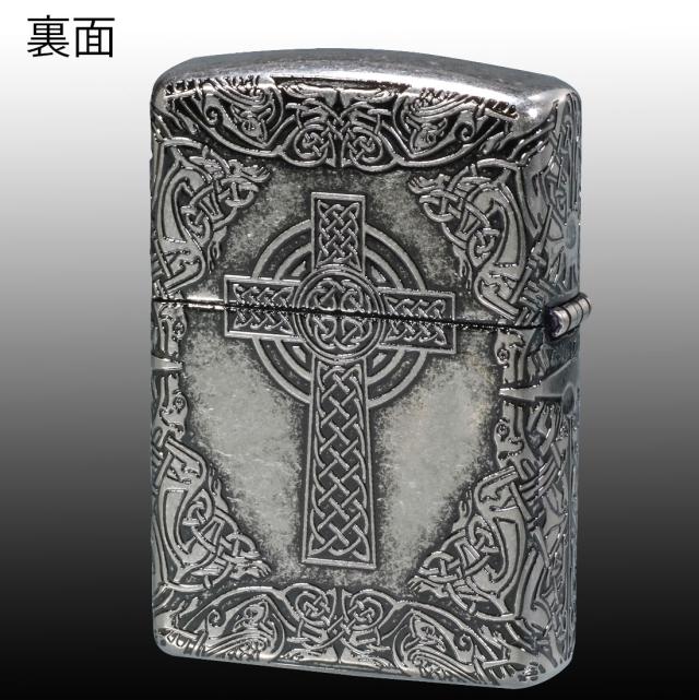 ZIPPO/アーマー ZIPPO Armor ケルティッククロス　ニッケルイブイバレル　4面エッチング加工　CELTIC-CRS-NIB画像4