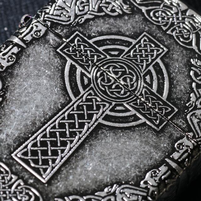 ZIPPO/アーマー ZIPPO Armor ケルティッククロス　ニッケルイブイバレル　4面エッチング加工　CELTIC-CRS-NIB画像6