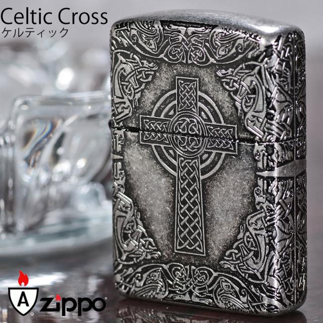 ZIPPO/アーマー ZIPPO Armor ケルティッククロス　ニッケルイブイバレル　4面エッチング加工　CELTIC-CRS-NIB画像7