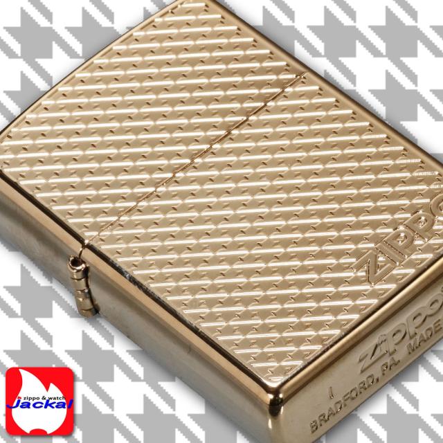 ZIPPO/ハウンドトゥース(千鳥格子) 両面デザイン チタンコーティング　HoundStooth G ゴールド　HS-TC-G 画像3