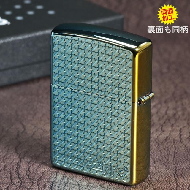 ZIPPO/ハウンドトゥース(千鳥格子) 両面デザイン チタンコーティング　HoundStooth R レインボー　HS-TC-R  画像6