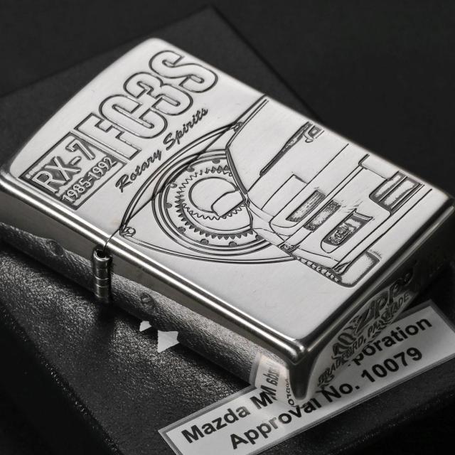 ZIPPO/MAZDAシリーズ マツダ　RX7　アールエックス・セブン　銀イブシ　エッチング　MAZDA公認　RX7-FC3S画像5