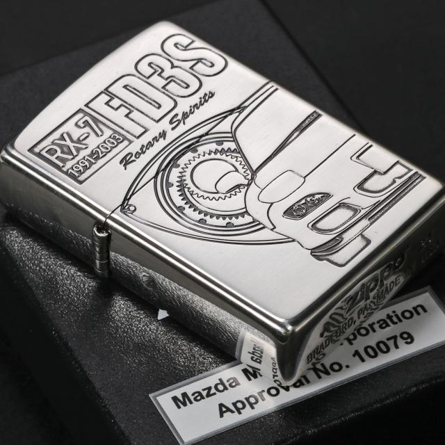 ZIPPO/MAZDAシリーズ マツダ　RX7　アールエックス・セブン　銀イブシ　エッチング　MAZDA公認　RX7-FD3S画像5
