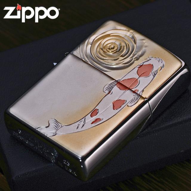 ZIPPO/和板 電鋳版プレート 錦鯉　＃200　ブラッシュクローム　WB-NISHIKIGOI画像4