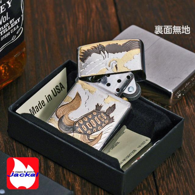 ZIPPO/和板 電鋳版プレート 鶴亀　＃200　ブラッシュクローム　WB-TSURUKAME画像3
