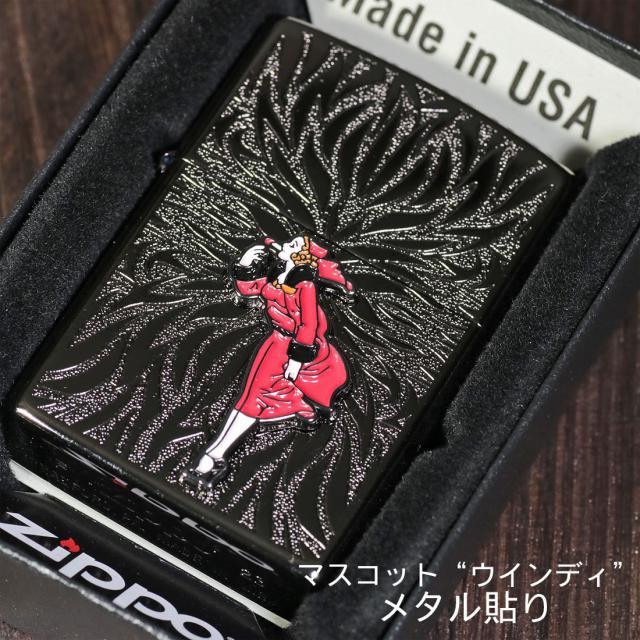 ZIPPO/大人気「WINDY」メタル貼り　ネオブラック エッチング　WINDY-Metal-NB画像4