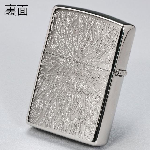 ZIPPO/大人気「WINDY」メタル貼り　ホワイトニッケル エッチング　WINDY-Metal-WN画像3