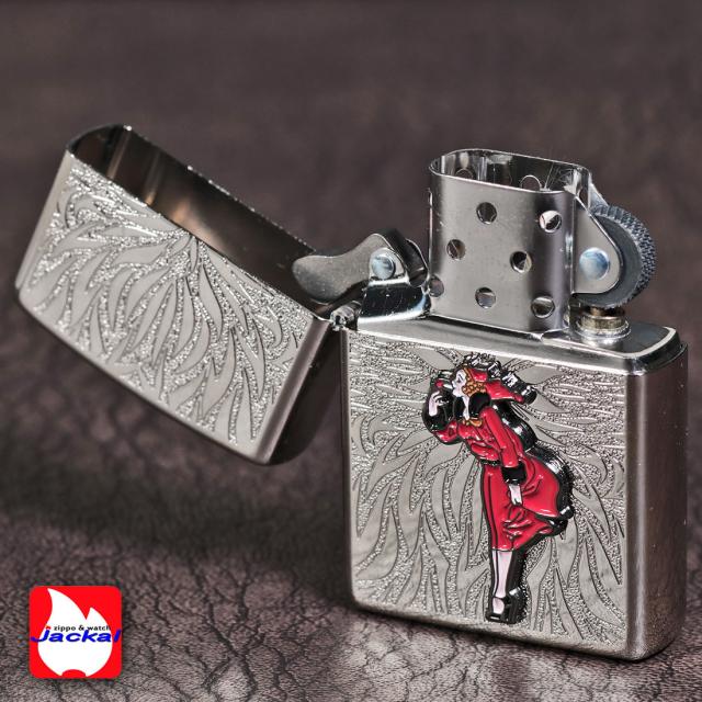 ZIPPO/大人気「WINDY」メタル貼り　ホワイトニッケル エッチング　WINDY-Metal-WN画像5