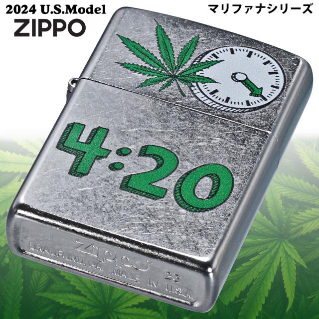 ZIPPO/マリファナ　4：Leaf　2024　USモデル ストリートクローム Z207-112477画像2