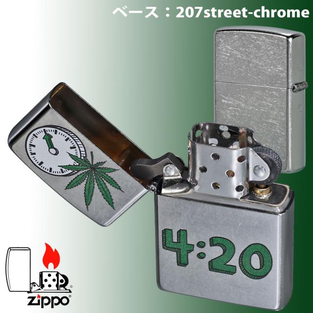 ZIPPO/マリファナ　4：Leaf　2024　USモデル ストリートクローム Z207-112477画像3