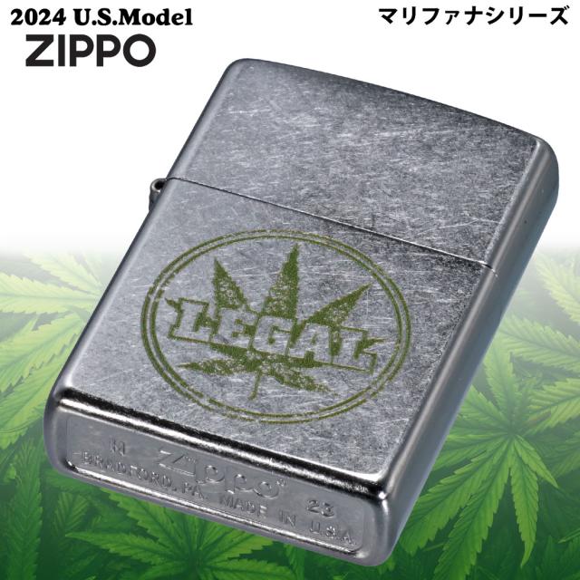 ZIPPO/マリファナ　LEGAL stamp　リーガルスタンプ　2024年　USモデル ストリートクローム Z207-112478画像2