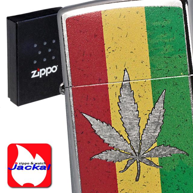 ZIPPO/マリファナ　Rasta Leaf  ラスタリーフ  2024年　USモデル ストリートクローム Z207-112482画像5