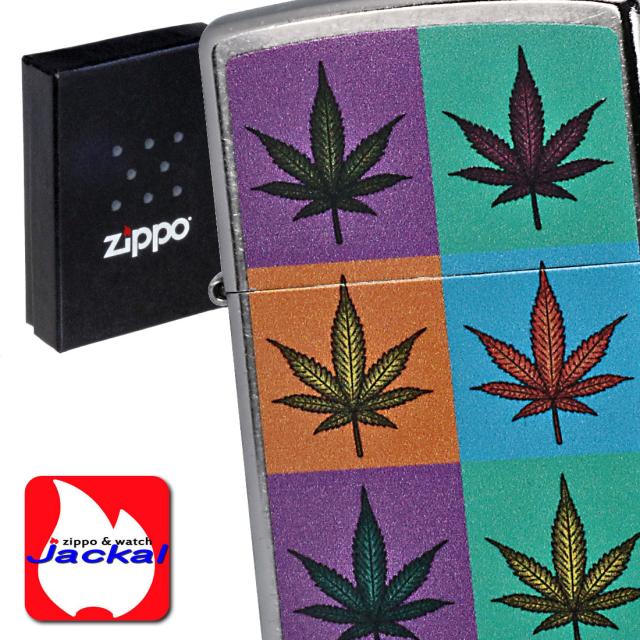 ZIPPO/マリファナ　Colorful Leaves カラフルリ-ブス　2024年　USモデル ストリートクローム Z207-112483画像5