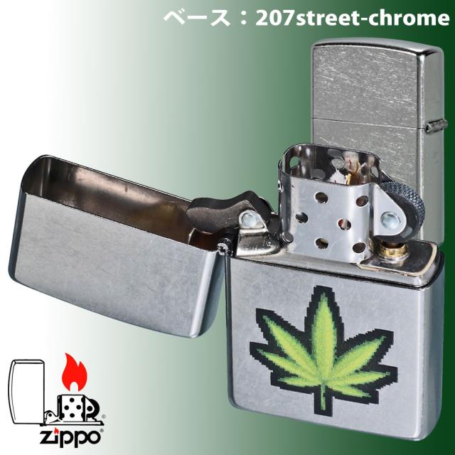 ZIPPO/ マリファナ　Digital Weed デジタルウィード  2024年　USモデル ストリートクローム Z207-112484画像3