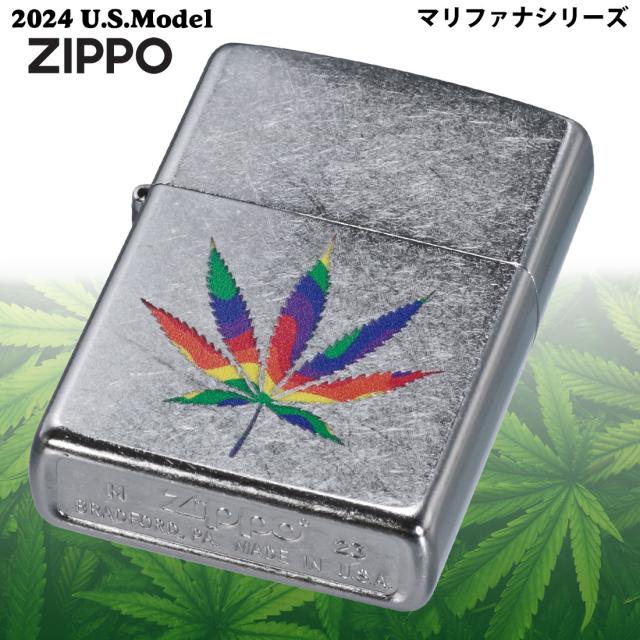 ZIPPO/マリファナ　Rainbow Leaf レインボーリーフ  2024年　USモデル ストリートクローム Z207-112500画像2
