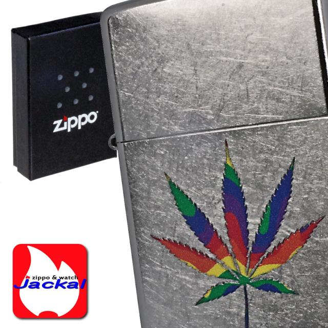 ZIPPO/マリファナ　Rainbow Leaf レインボーリーフ  2024年　USモデル ストリートクローム Z207-112500画像5