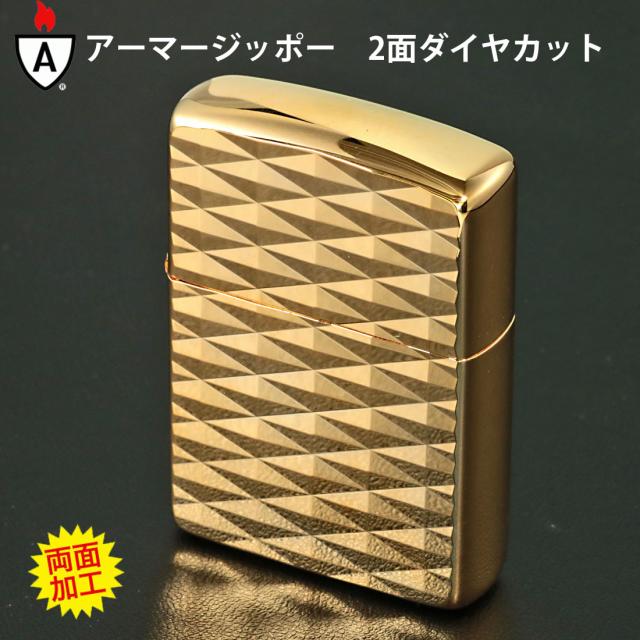 ZIPPO/ARMOR アーマー　鎧　ダイヤカット 2面彫刻　＃162ゴールドメッキ加工 162G-2DC画像6