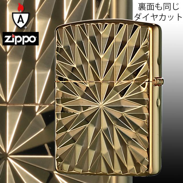 ZIPPO/ARMOR アーマー　鎧　ダイヤカット 2面彫刻　＃162ゴールドメッキ加工 162G-2RDC画像3