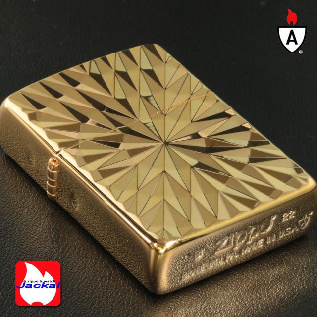 ZIPPO/ARMOR アーマー　鎧　ダイヤカット 2面彫刻　＃162ゴールドメッキ加工 162G-2RDC画像5