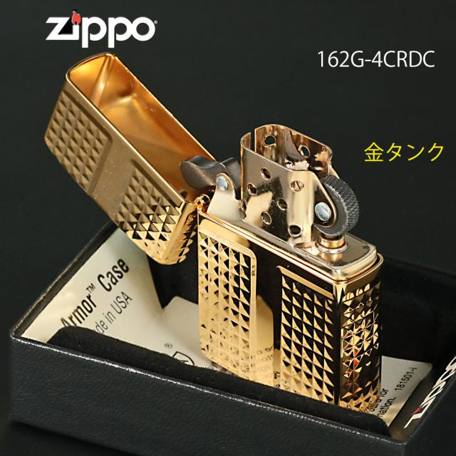 ZIPPO/ARMOR アーマー　鎧　ダイヤカット 4面彫刻　＃162ゴールドメッキ加工 162G-4CRDC画像4
