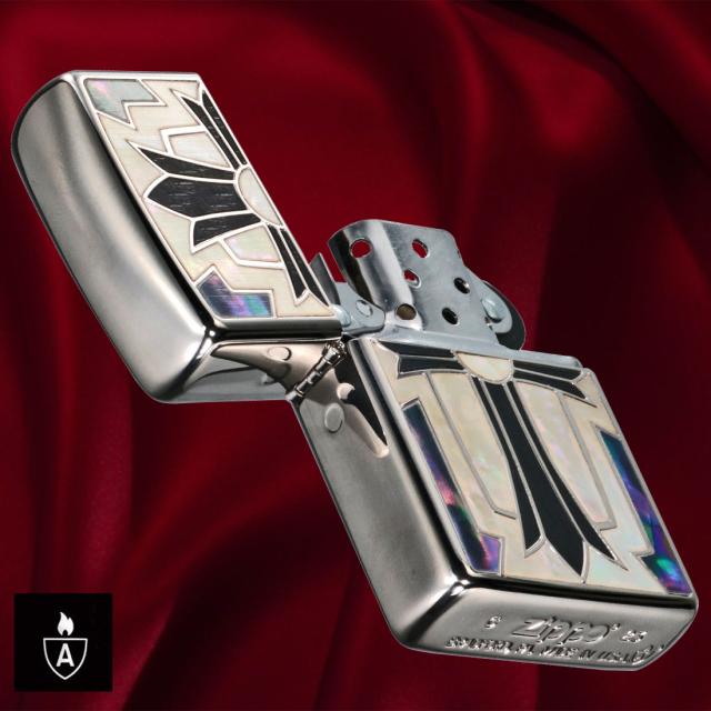 ZIPPO/アーマー armar ジッポー 限定 シリアルNo.入 ニューグランドクロス ニッケルベース＆シェルカーボンコンビ 162GRND-CRS-SV画像3