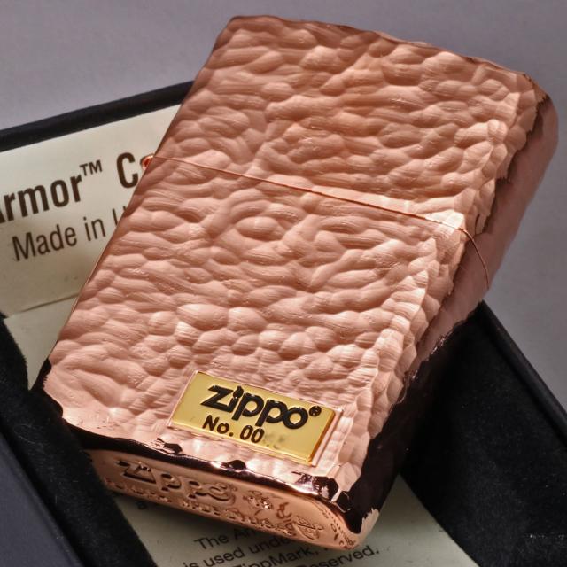 ZIPPO/アーマー ハンマートーン(つち目)5面加工 リューター仕上げ メタル貼り シリアルナンバー入り ピンクゴールドメッキ 162PG-Z5HAMMER2画像4