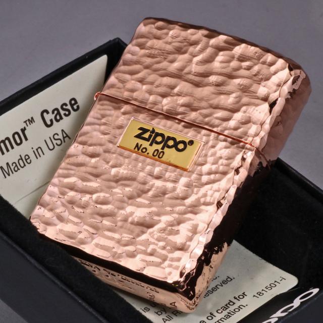 ZIPPO/アーマー ハンマートーン(つち目)5面加工 リューター仕上げ メタル貼り シリアルナンバー入り ピンクゴールド メッキ162PG-Z5HAMMER画像4