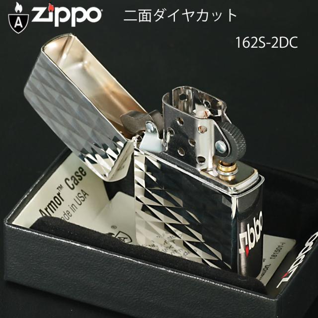 ZIPPO/ARMOR アーマー　鎧　ダイヤカット 2面彫刻　＃162シルバーメッキ加工 162S-2DC画像4