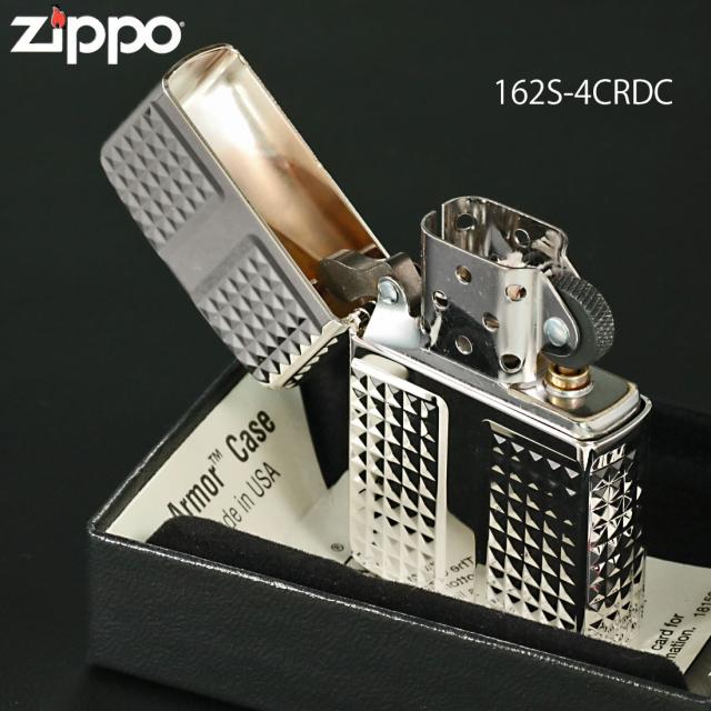 ZIPPO/ARMOR アーマー　鎧　ダイヤカット 4面彫刻　＃162 シルバーメッキ加工 162S-4CRDC画像4