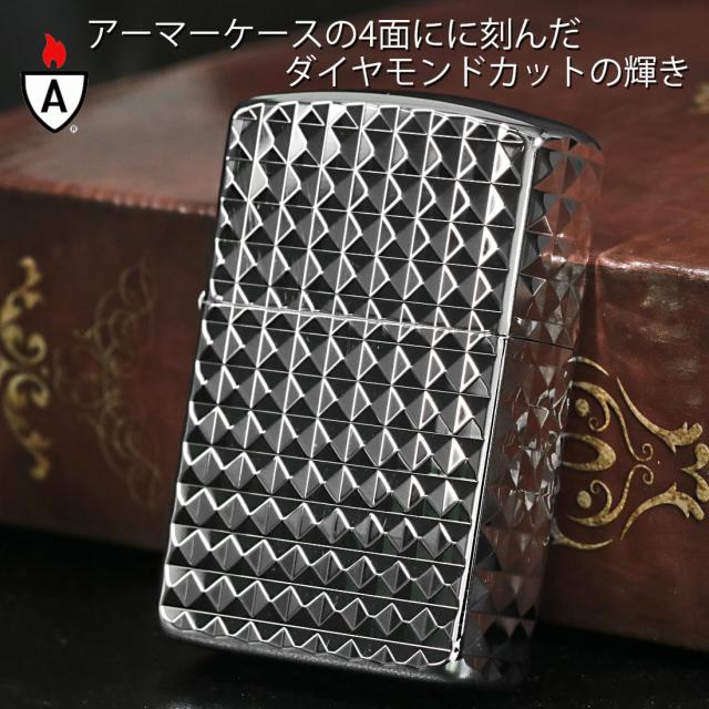 ZIPPO/ARMOR アーマー　鎧　ダイヤカット 4面彫刻　＃162 シルバーメッキ加工 162S-4DC画像2