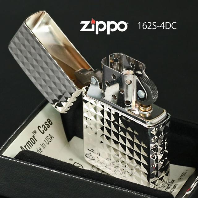 ZIPPO/ARMOR アーマー　鎧　ダイヤカット 4面彫刻　＃162 シルバーメッキ加工 162S-4DC画像4