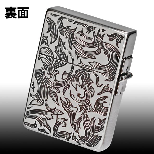 ZIPPO/1935 復刻 レプリカ アラベスク銀イブシ 両面エッチング ZIPPOロゴ入り 1935ARB-SI 画像3