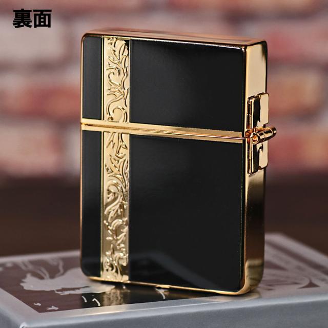 ZIPPO/1935 復刻レプリカ バーチカル アラベスク  ブラック 金メッキ 1935VERG画像5