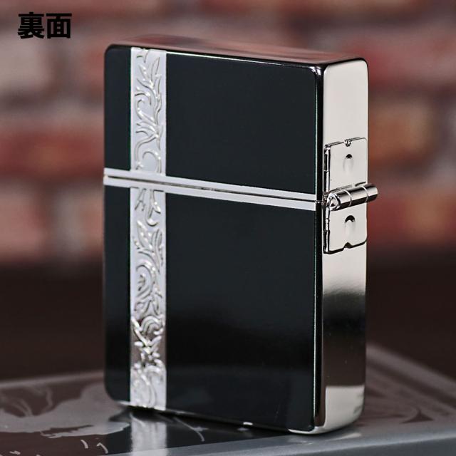 ZIPPO/1935 復刻レプリカ バーチカル アラベスク  ブラック 銀メッキ 1935VERS画像5
