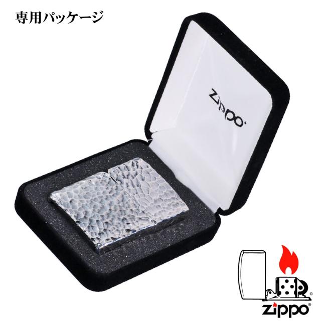 ZIPPO/フルメタルジャケット ハンマートーン ツチ目 全面加工 銀メッキいぶし仕上げ 2FMJ-SI 画像8