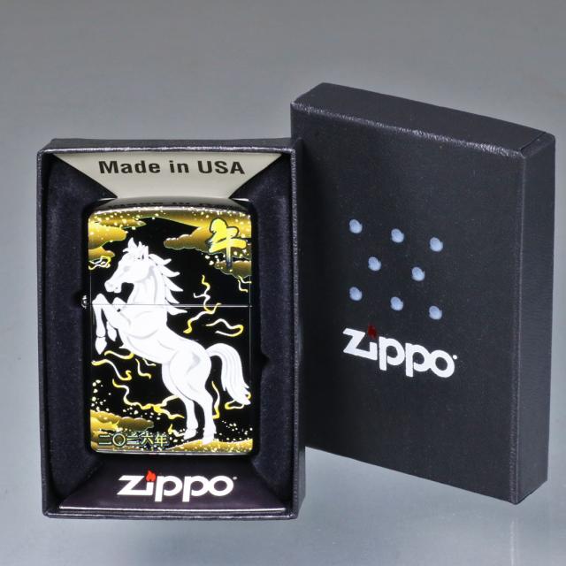 ZIPPO 令和八年干支「午」 完全受注生産モデル 黒チタンコーティング 2026年 うま　2TIBK-HORSE画像6